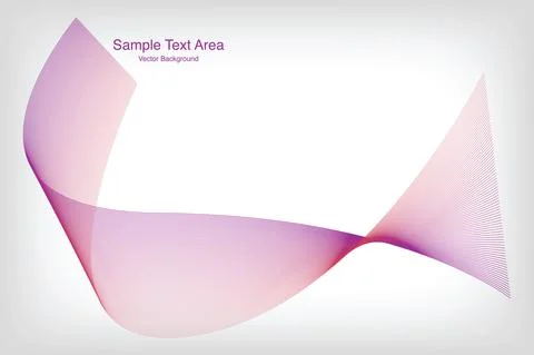 Abstract Modern Line, Wave Designed On White Background With Sample Text Area Stock Illustration