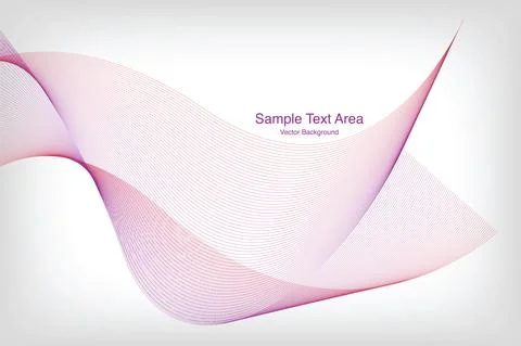Abstract Modern Line, Wave Designed On White Background With Sample Text Area Stock Illustration