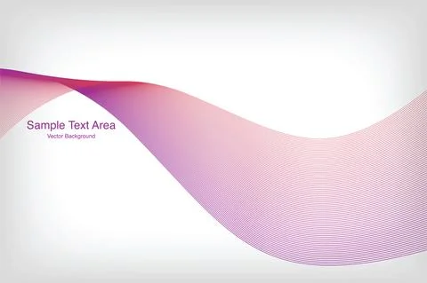 Abstract Modern Line, Wave Designed On White Background With Sample Text Area Stock Illustration