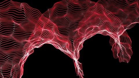 Abstract modern lines background motion background loop red black Stock Footage 72606961