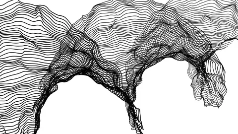 Abstract modern lines background motion background loop white black Stock Footage 72606973