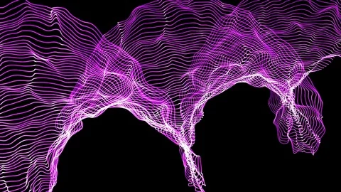 Abstract modern lines background motion background loop purple black Stock Footage 72606985