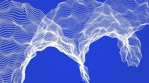 Abstract modern lines background motion background loop white blue Stock Footage 72606988