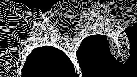 Abstract modern lines background motion background black white Stock Footage 72607041