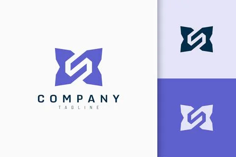 Abstract modern logo represent technology or system in letter s shape Stock Illustration