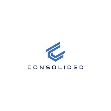 Abstract Modern logo template or icon of the lowercase letter C or CC in blue Stock Illustration
