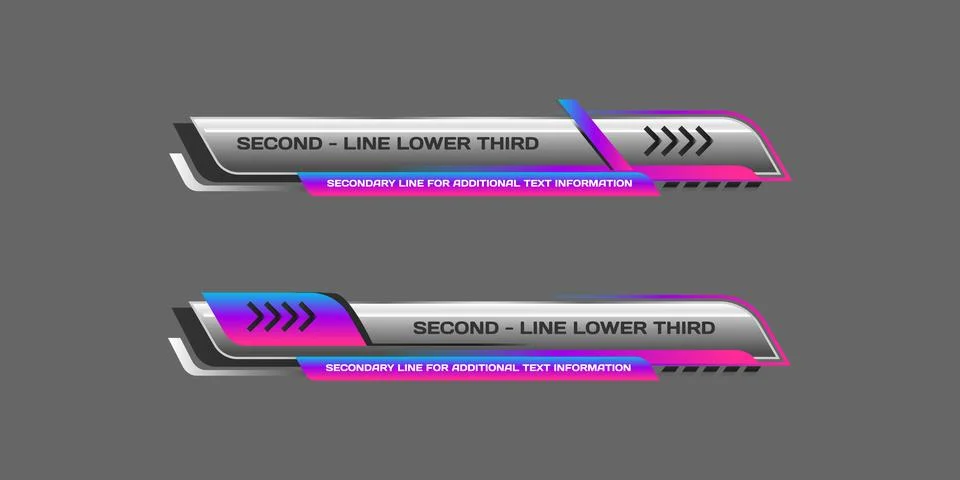 Abstract modern lower third broadcasting banner template vector Illustrazione stock