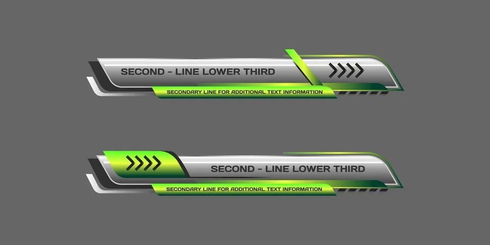 Abstract modern lower third broadcasting banner template design Illustrazione stock