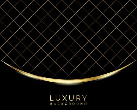 Abstract modern luxury background vector dark layer shadow with golden stripped Illustrazione stock