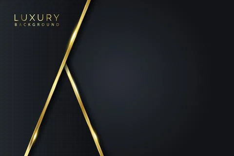 Abstract modern luxury background vector dark dotted layers with shadow and gold Illustrazione stock