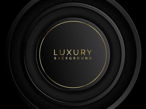 Abstract modern luxury dark rounded layers and dotted background vector Stock Illustration