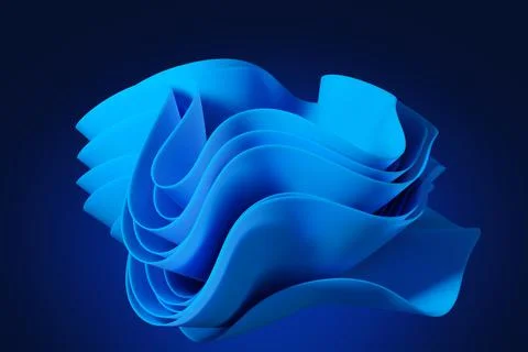 Abstract modern minimal background with folded fabric, blue cloth Stock Illustration