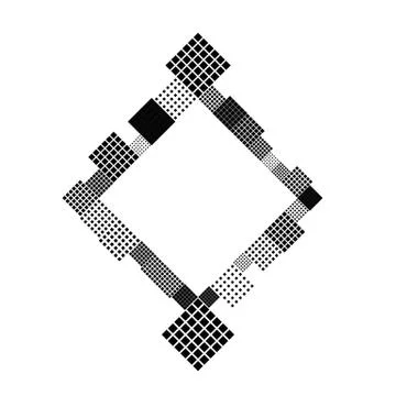 Abstract modern minimal diagonal square border background イラスト素材