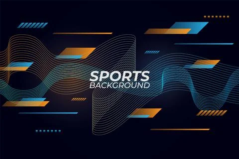 Abstract Modern Minimalist Gradient Orange and Blue Sports Background Stock Illustration