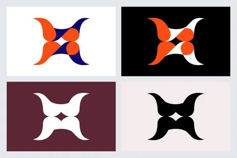 Abstract Modern Minimalist Logo Design Set Illustrazione stock