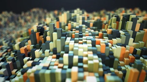 Abstract modern multicolor cube background Video stock 113223096