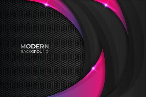 Abstract Modern Overlapped Dynamic Glow Purple and Pink Background Stock Illustration