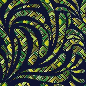 Abstract modern paisley seamless pattern イラスト素材