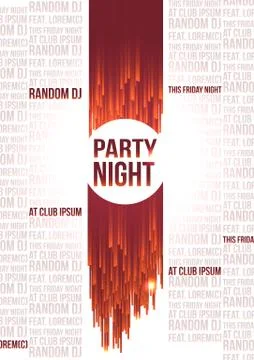 Abstract Modern Party Flyer - Vector Illustration Stock Illustration