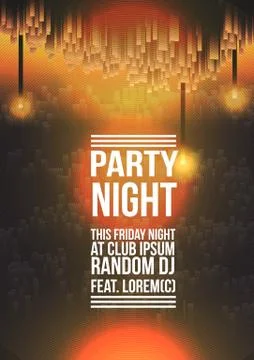 Abstract Modern Party Flyer - Vector Illustration. Stock Illustration