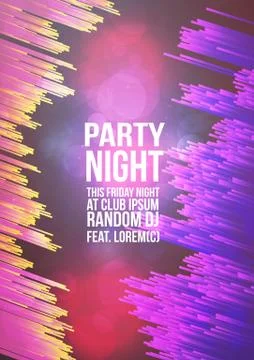 Abstract Modern Party Flyer - Vector Illustration. Stock Illustration