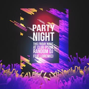 Abstract Modern Party Flyer - Vector Illustration. Stock Illustration