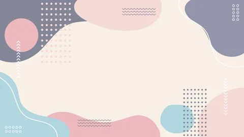 Abstract Modern Pastel Waves Background Flat and Geometric Shapes Design. V.. Stock Illustration