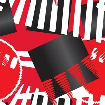 Abstract modern pattern. Futuristic trendy print with geometric shapes Stock Illustration