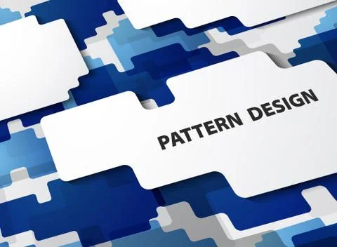 Abstract modern pattern of gradient blue background. Illustrazione stock