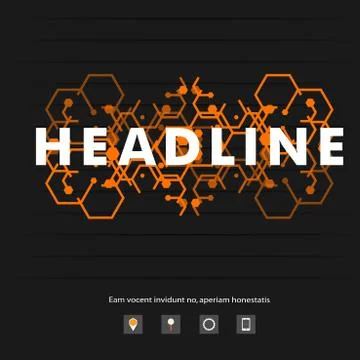 Abstract modern pattern of hexagons circuits eps Stock Illustration