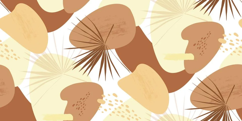 Abstract modern pattern with natural shapes and natural shades Stock Illustration