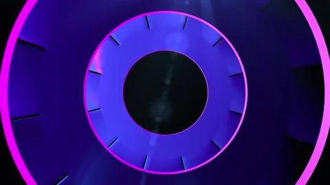 Abstract modern purple three dimensional camera zoom out gear wheel animatio Stock Footage 261721869