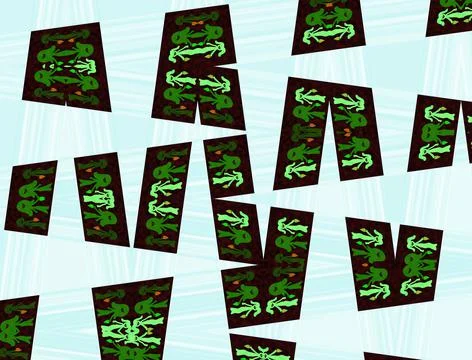 Abstract modern retro designs in different shape and colors Stock Illustration