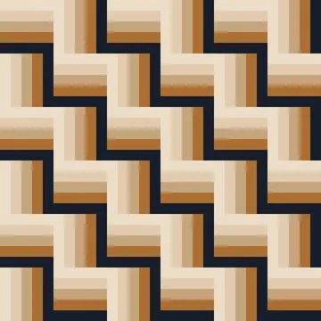 Abstract modern seamless 3D effect stripe pattern in trendy colors Stock Illustration