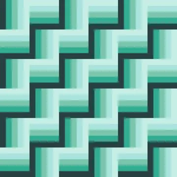 Abstract modern seamless 3D effect stripe pattern in trendy colors Illustrazione stock