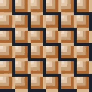 Abstract modern seamless 3D effect stripe pattern in trendy colors Stock Illustration