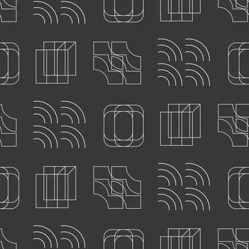 Abstract Modern Seamless Pattern, Geometric Print Stock Illustration