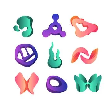 Abstract modern shape forms, creative design elements for poster, banner, cover Illustrazione stock