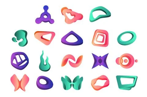 Abstract modern shape forms, creative design elements for poster, banner, cover 스톡 일러스트