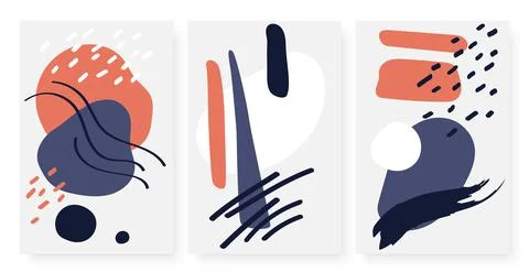 Abstract modern simple curves shape trendy contemporary design template Stock Illustration