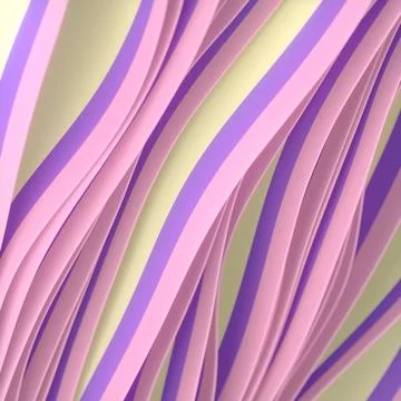 Abstract modern smooth waves 3d rendering illustration. Neon light gradient Stock Illustration