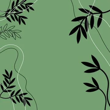 Abstract modern square background, space for text, social media post. Eco green Stock Illustration