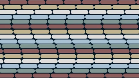 Abstract modern stylized shape wall pattern. Object moving in vertical posit Stock Footage 248508362