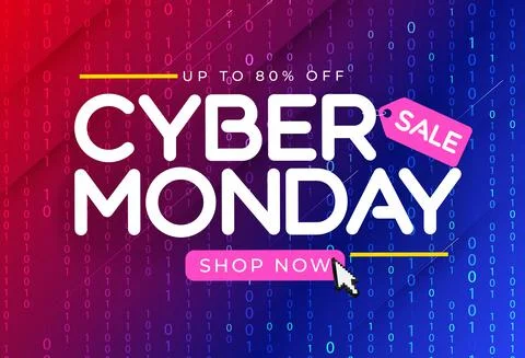 Abstract Modern Tech Cyber Monday Sale Special Offer Background. Vector Illus 스톡 일러스트