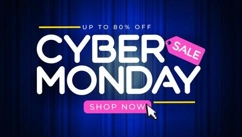 Abstract Modern Tech Cyber Monday Sale Special Offer Background. Vector Illus 스톡 일러스트