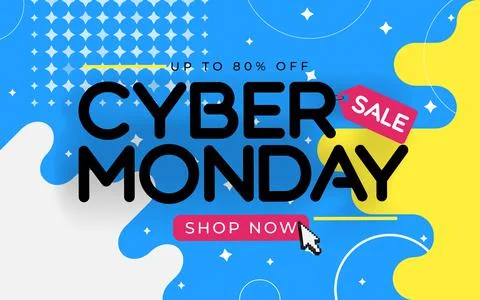Abstract Modern Tech Cyber Monday Sale Special Offer Background. Vector Illus Illustrazione stock