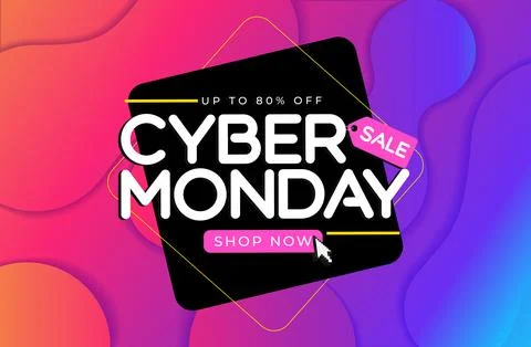 Abstract Modern Tech Cyber Monday Sale Special Offer Background. Vector Illus 스톡 일러스트