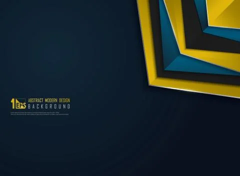 Abstract modern tech of luxury triangle geometric template design background. Stock Illustration