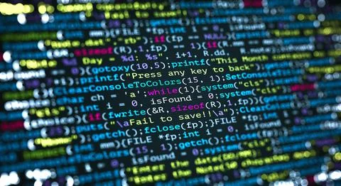 Abstract Modern tech of Programming code screen developer. Illustration