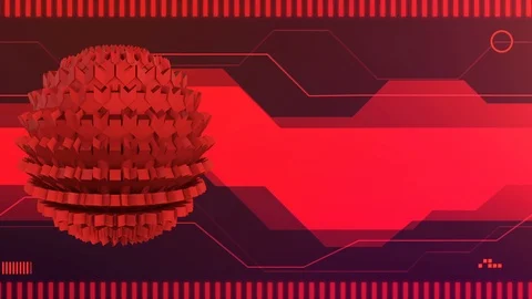 Abstract modern tech themed red looping background Stock Footage 85714176